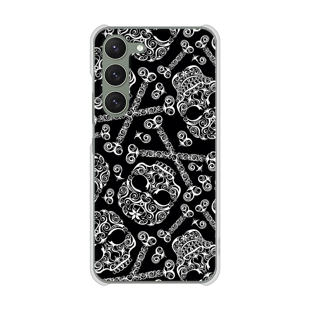 Galaxy S23 SCG19 au 高画質仕上げ 背面印刷 ハードケース 【363 ドクロの刺青】