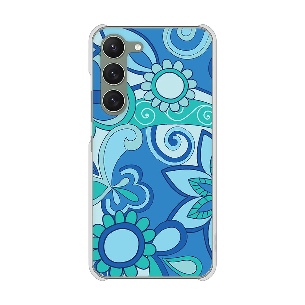 Galaxy S23 SCG19 au 高画質仕上げ 背面印刷 ハードケース 【409 ブルーミックス】