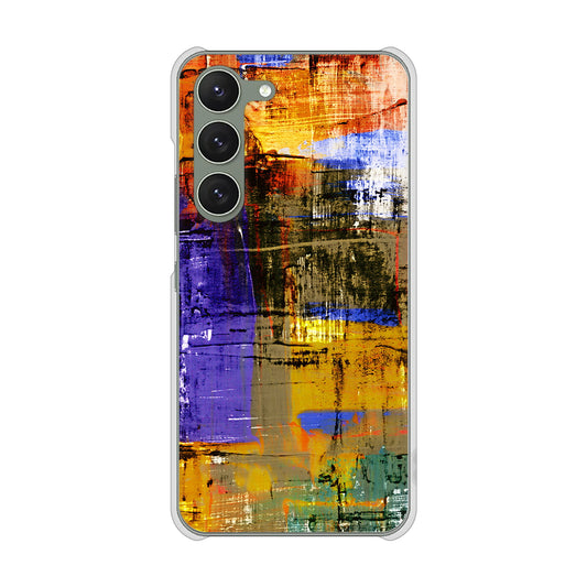Galaxy S23 SCG19 au 高画質仕上げ 背面印刷 ハードケース 【609 クラッシュアートBL】