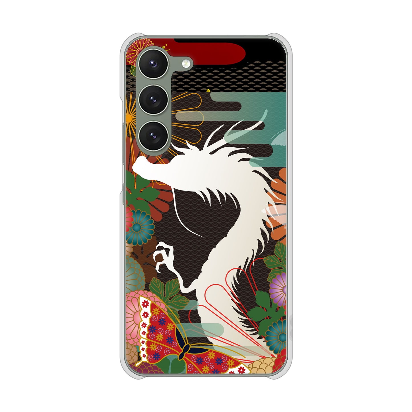 Galaxy S23 SCG19 au 高画質仕上げ 背面印刷 ハードケース 【635 白龍】