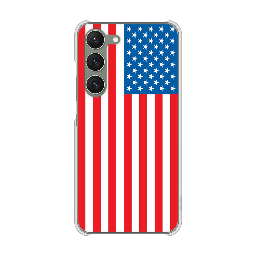 Galaxy S23 SCG19 au 高画質仕上げ 背面印刷 ハードケース 国旗