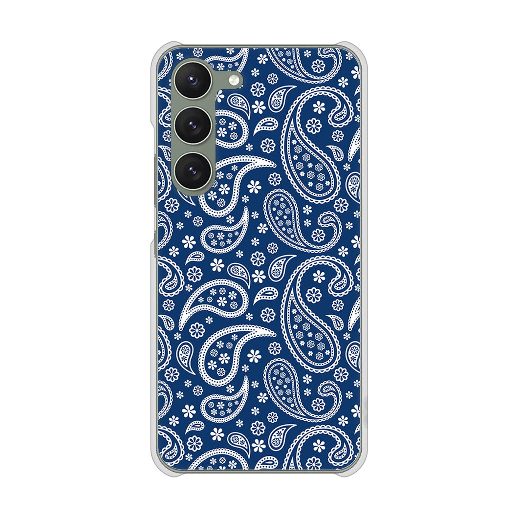 Galaxy S23 SCG19 au 高画質仕上げ 背面印刷 ハードケース ペイズリー