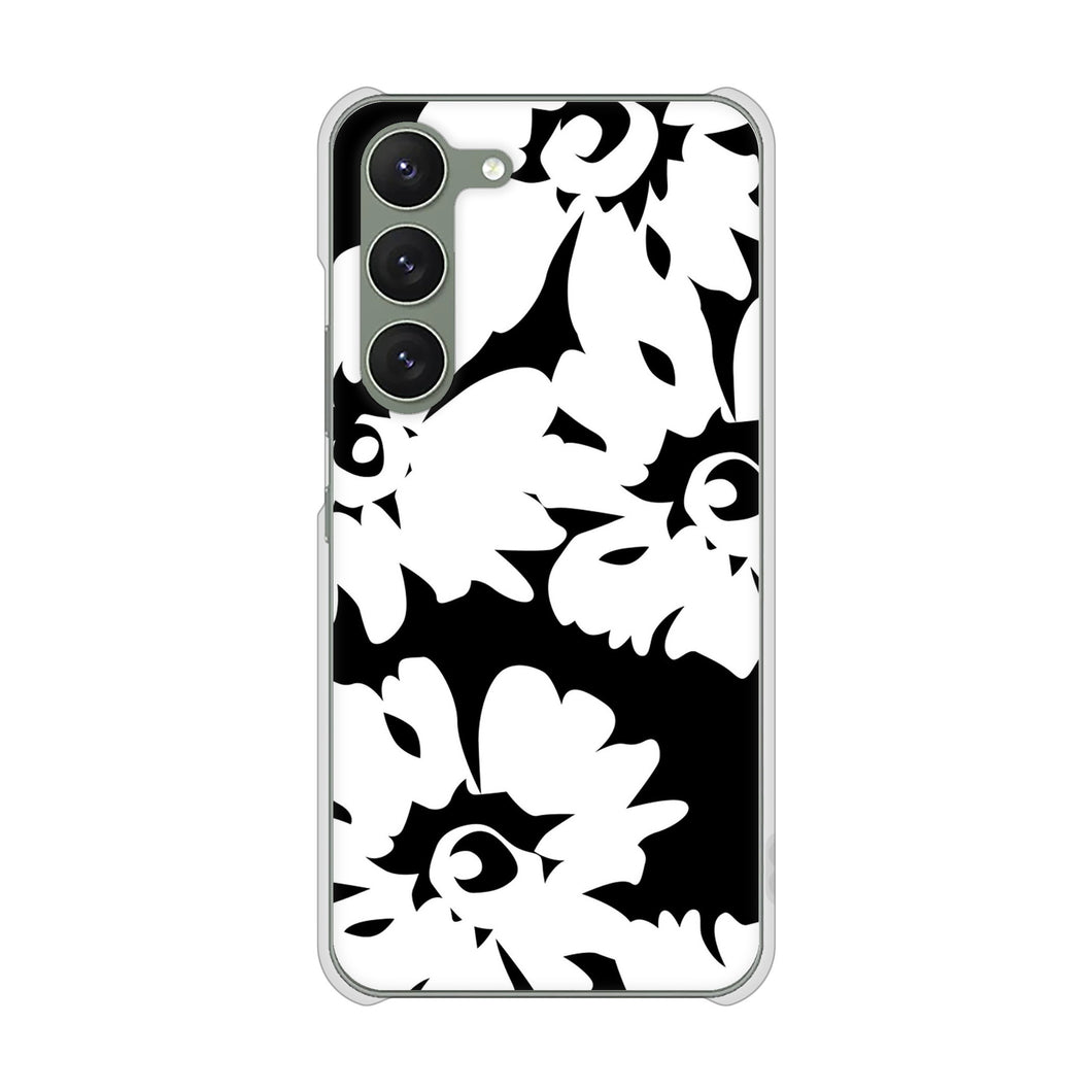 Galaxy S23 SCG19 au 高画質仕上げ 背面印刷 ハードケース 【1215 モダンフラワー】