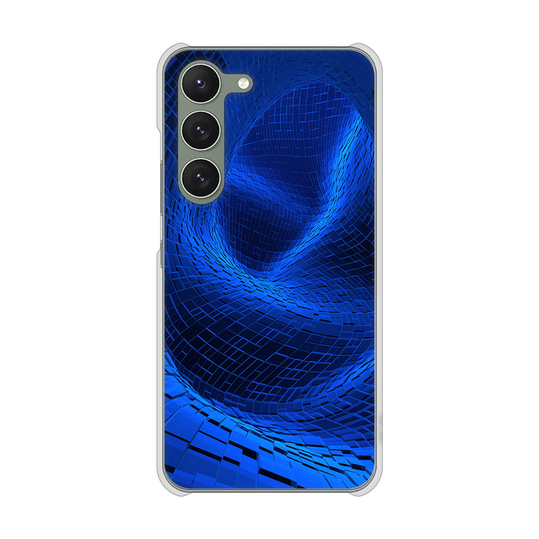 Galaxy S23 SCG19 au 高画質仕上げ 背面印刷 ハードケース 【1302 ワープブルー】
