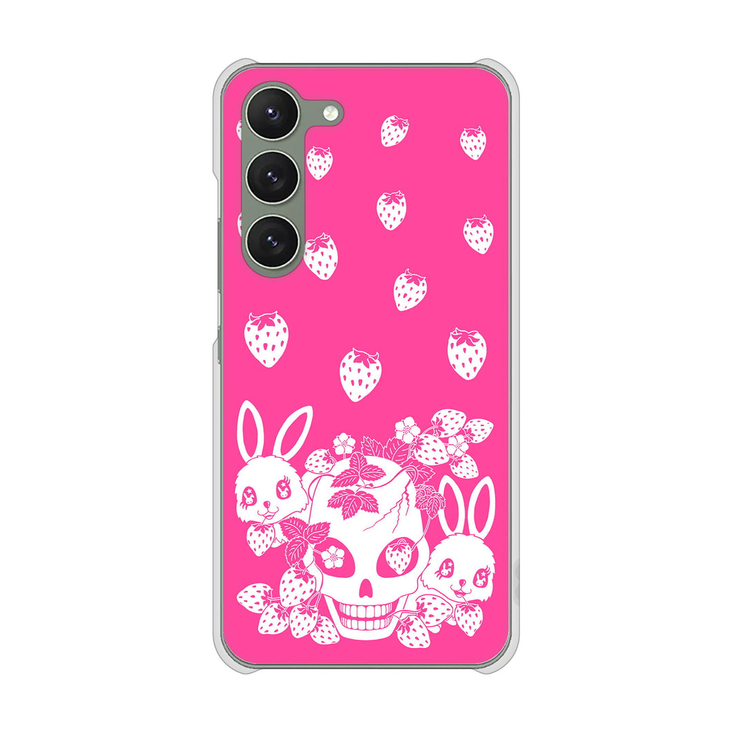 Galaxy S23 SCG19 au 高画質仕上げ 背面印刷 ハードケース むかいあぐる 苺兎