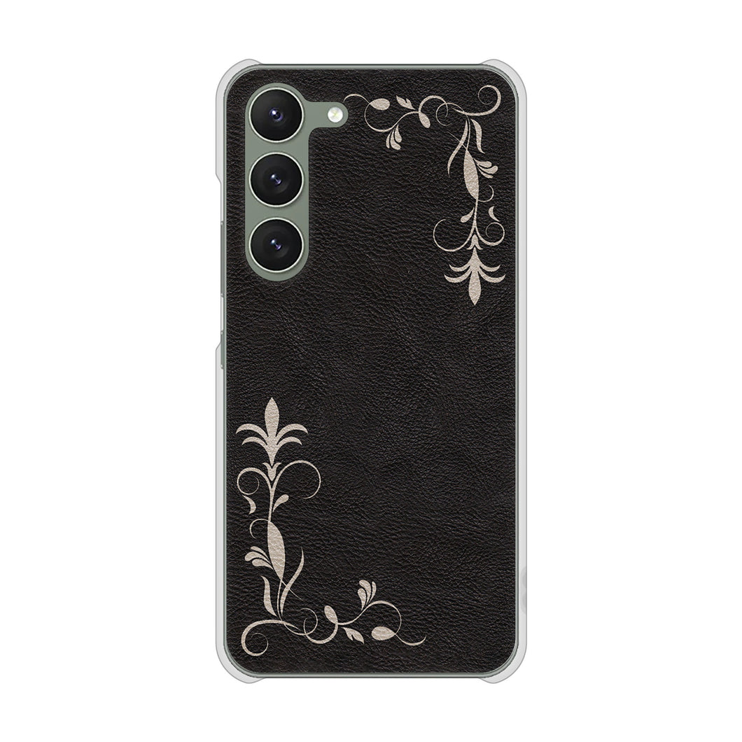 Galaxy S23 SCG19 au 高画質仕上げ 背面印刷 ハードケース 【EK825 レザー風グラスフレーム】