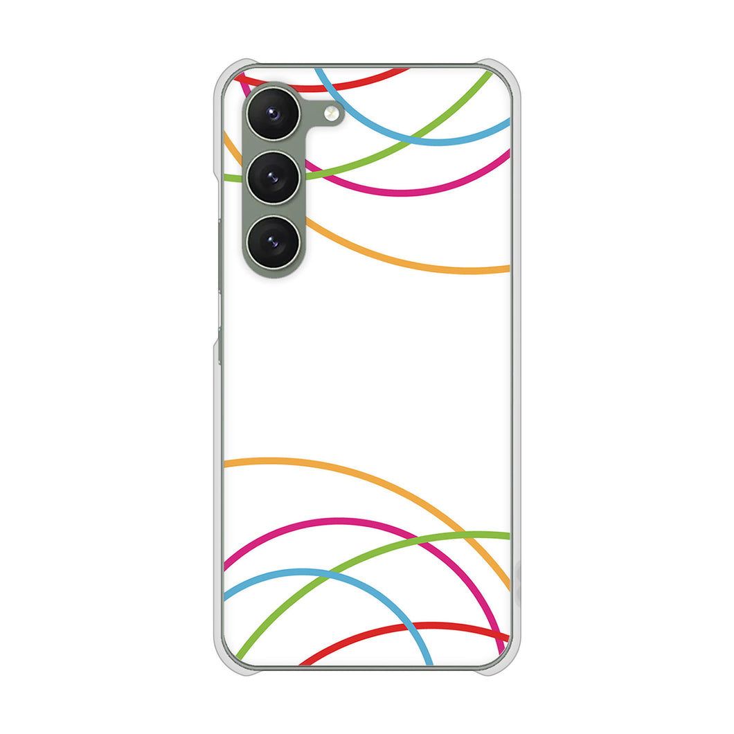 Galaxy S23 SCG19 au 高画質仕上げ 背面印刷 ハードケース 【IB912 重なり合う曲線】