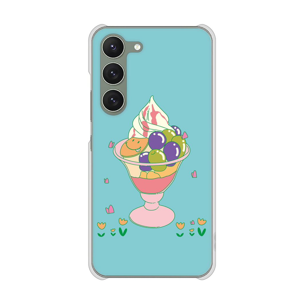 Galaxy S23 SCG19 au 高画質仕上げ 背面印刷 ハードケース スイーツイラスト