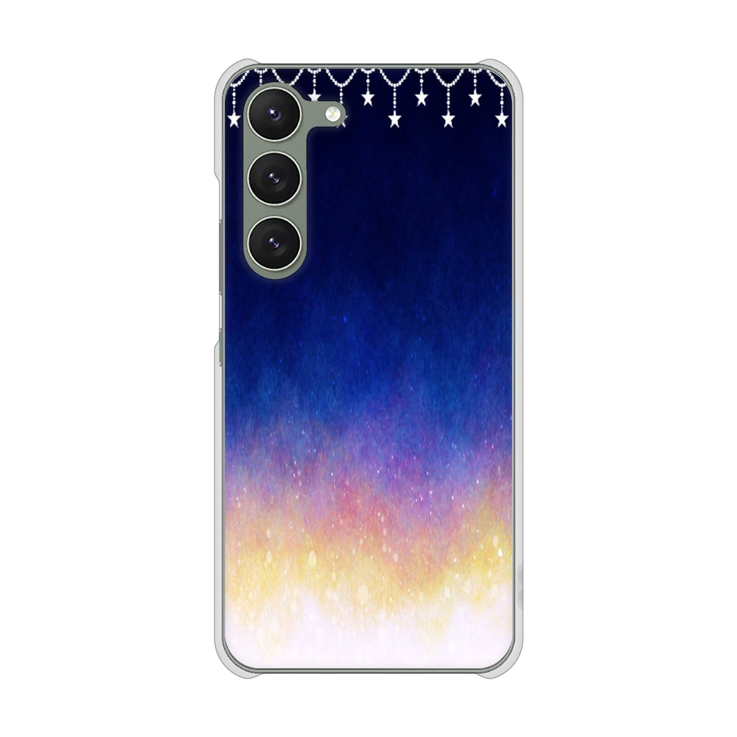Galaxy S23 SCG19 au 高画質仕上げ 背面印刷 ハードケース 【MI803 冬の夜空】