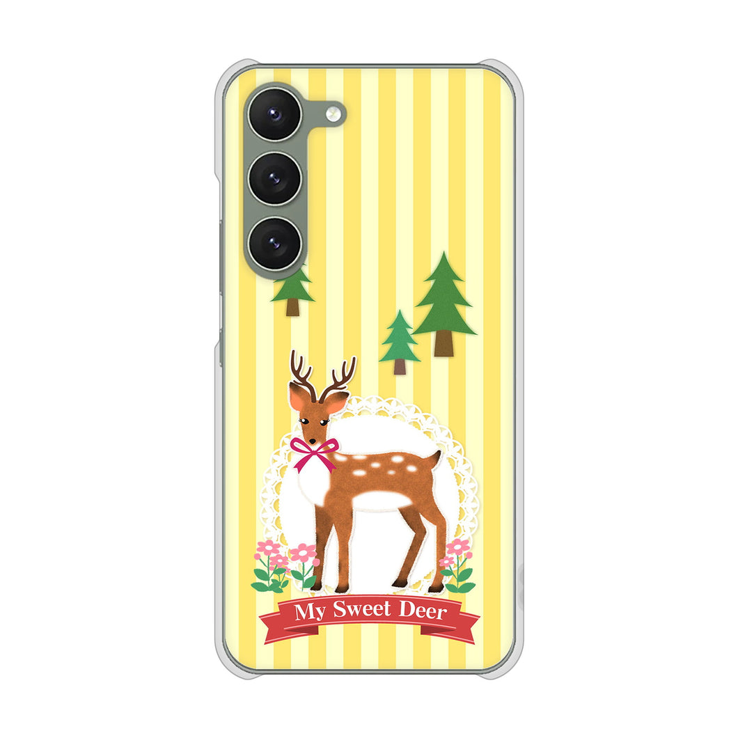 Galaxy S23 SCG19 au 高画質仕上げ 背面印刷 ハードケース 【SC826 森の鹿】
