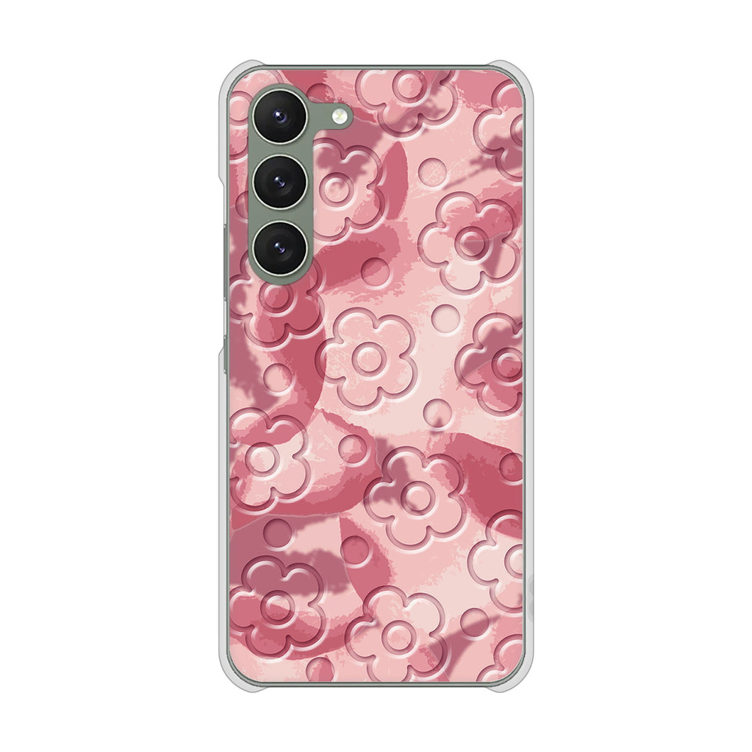 Galaxy S23 SCG19 au 高画質仕上げ 背面印刷 ハードケース フラワーヴェルニ