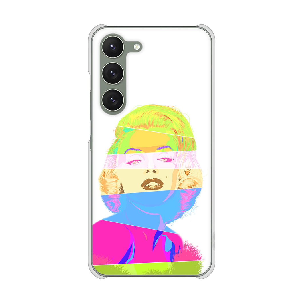 Galaxy S23 SCG19 au 高画質仕上げ 背面印刷 ハードケース マリリンモンローデザイン