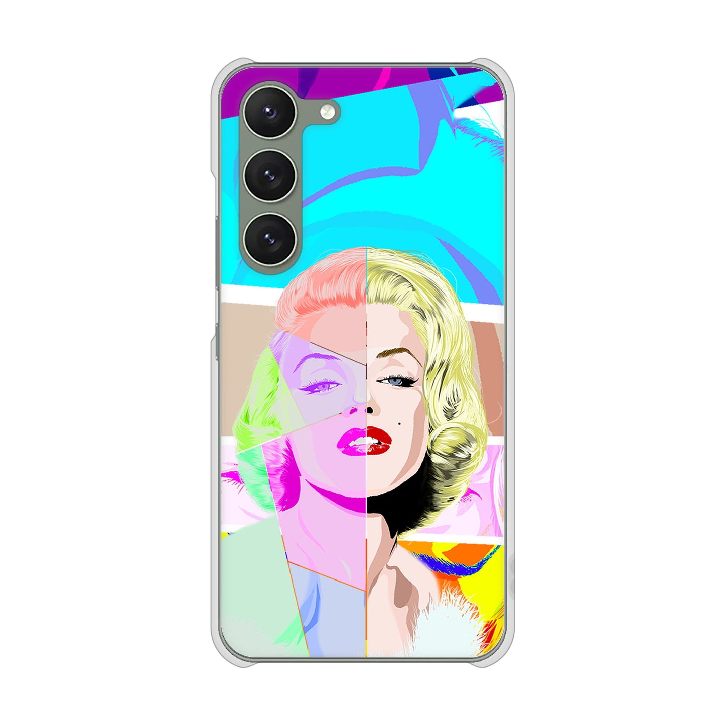 Galaxy S23 SCG19 au 高画質仕上げ 背面印刷 ハードケース マリリンモンローデザイン