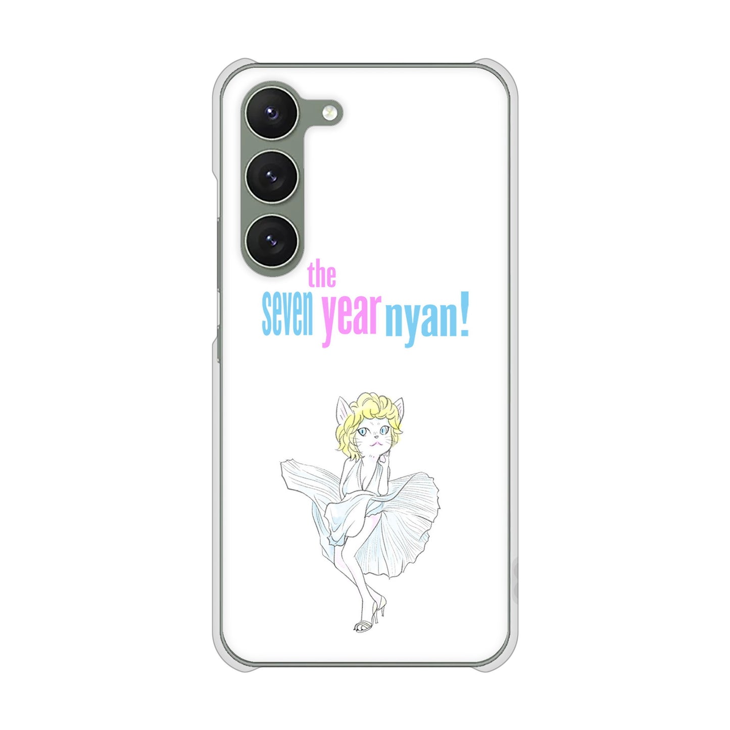 Galaxy S23 SCG19 au 高画質仕上げ 背面印刷 ハードケース おしゃれにゃん