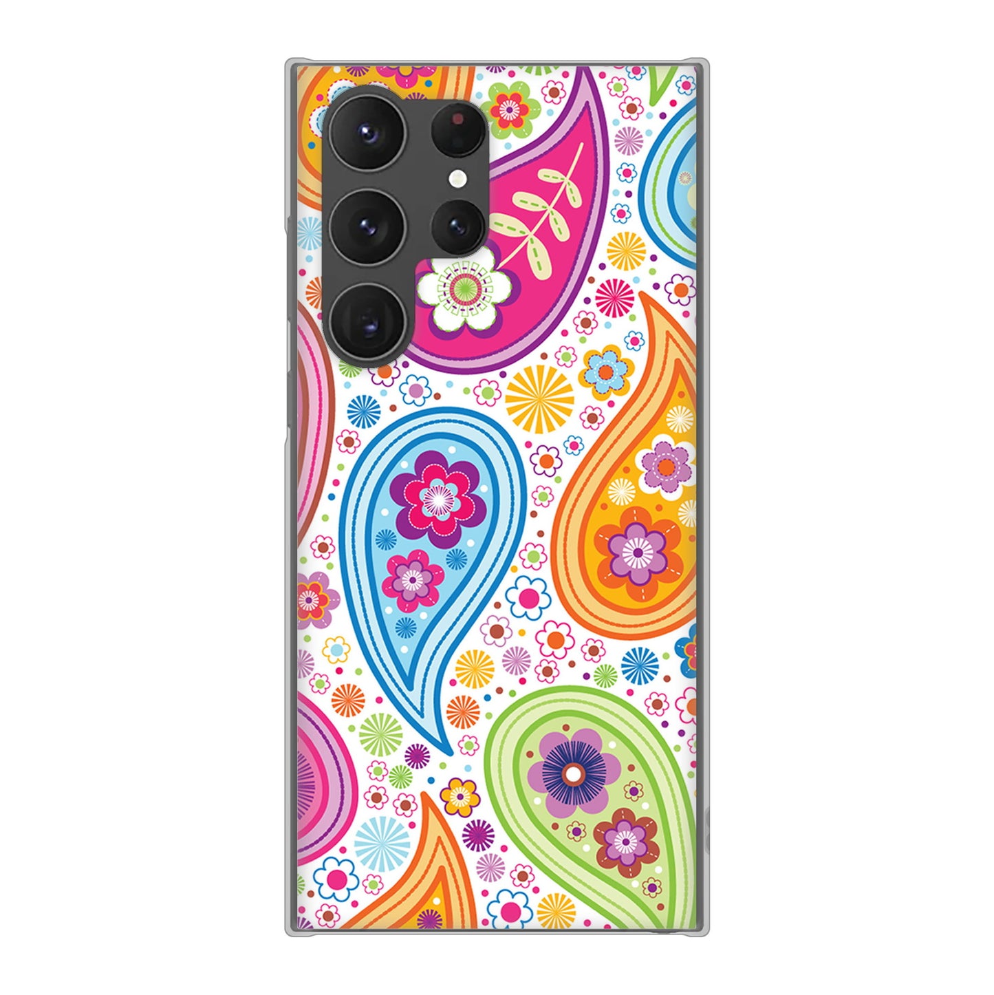 Galaxy S23 Ultra SCG20 au 高画質仕上げ 背面印刷 ハードケース ペイズリー