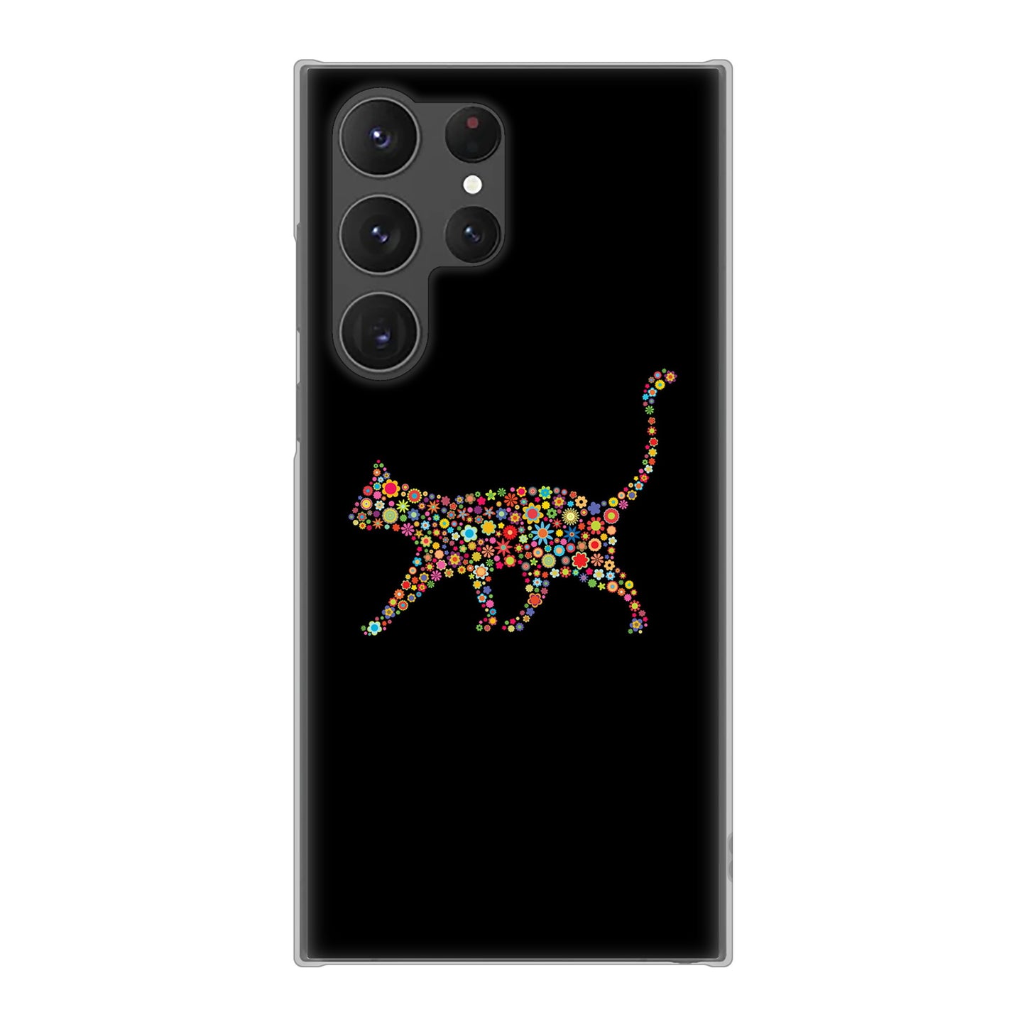 Galaxy S23 Ultra SCG20 au 高画質仕上げ 背面印刷 ハードケース 【406 カラフルキャット】