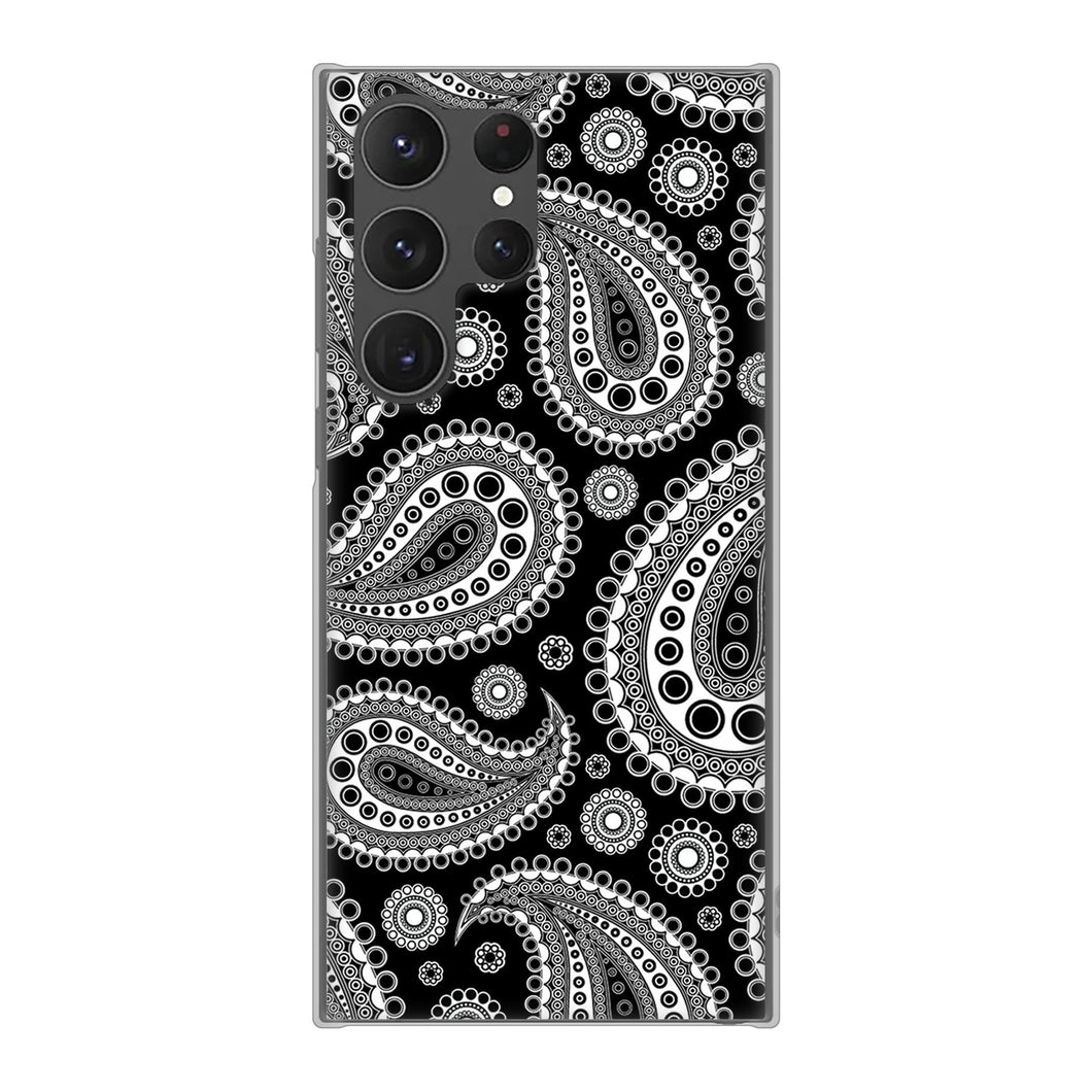 Galaxy S23 Ultra SCG20 au 高画質仕上げ 背面印刷 ハードケース ペイズリー