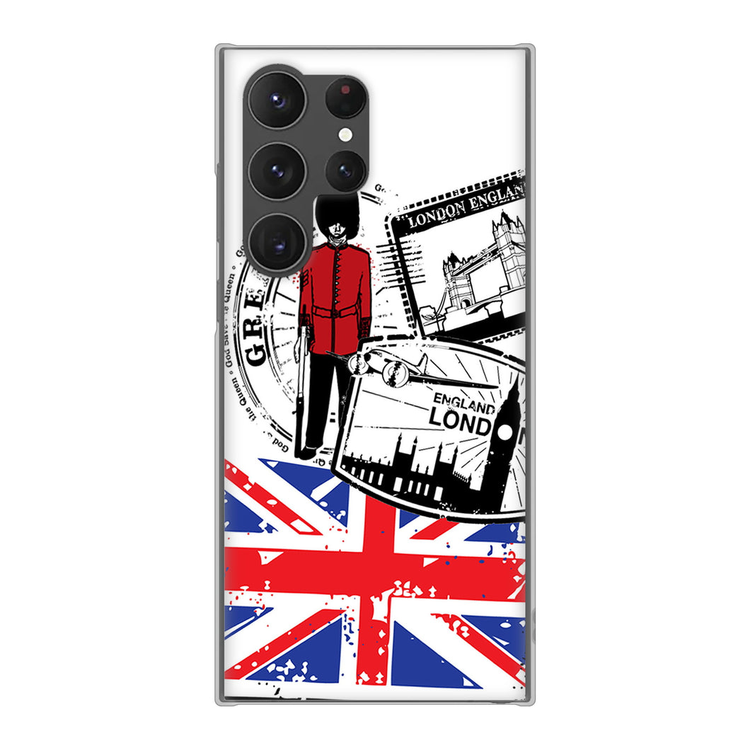 Galaxy S23 Ultra SCG20 au 高画質仕上げ 背面印刷 ハードケース イギリスの風景