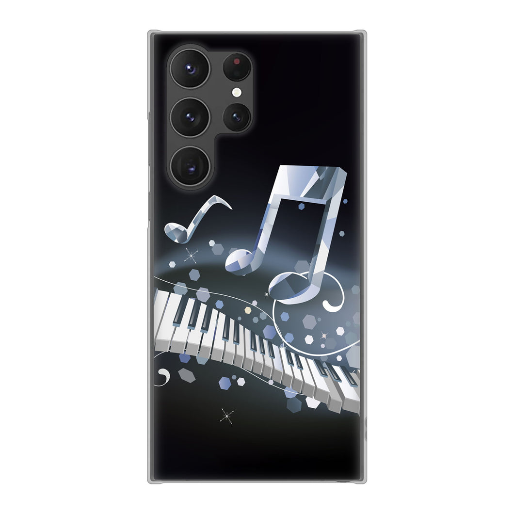 Galaxy S23 Ultra SCG20 au 高画質仕上げ 背面印刷 ハードケース 音符