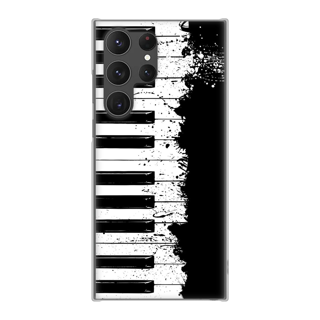 Galaxy S23 Ultra SCG20 au 高画質仕上げ 背面印刷 ハードケース ピアノ