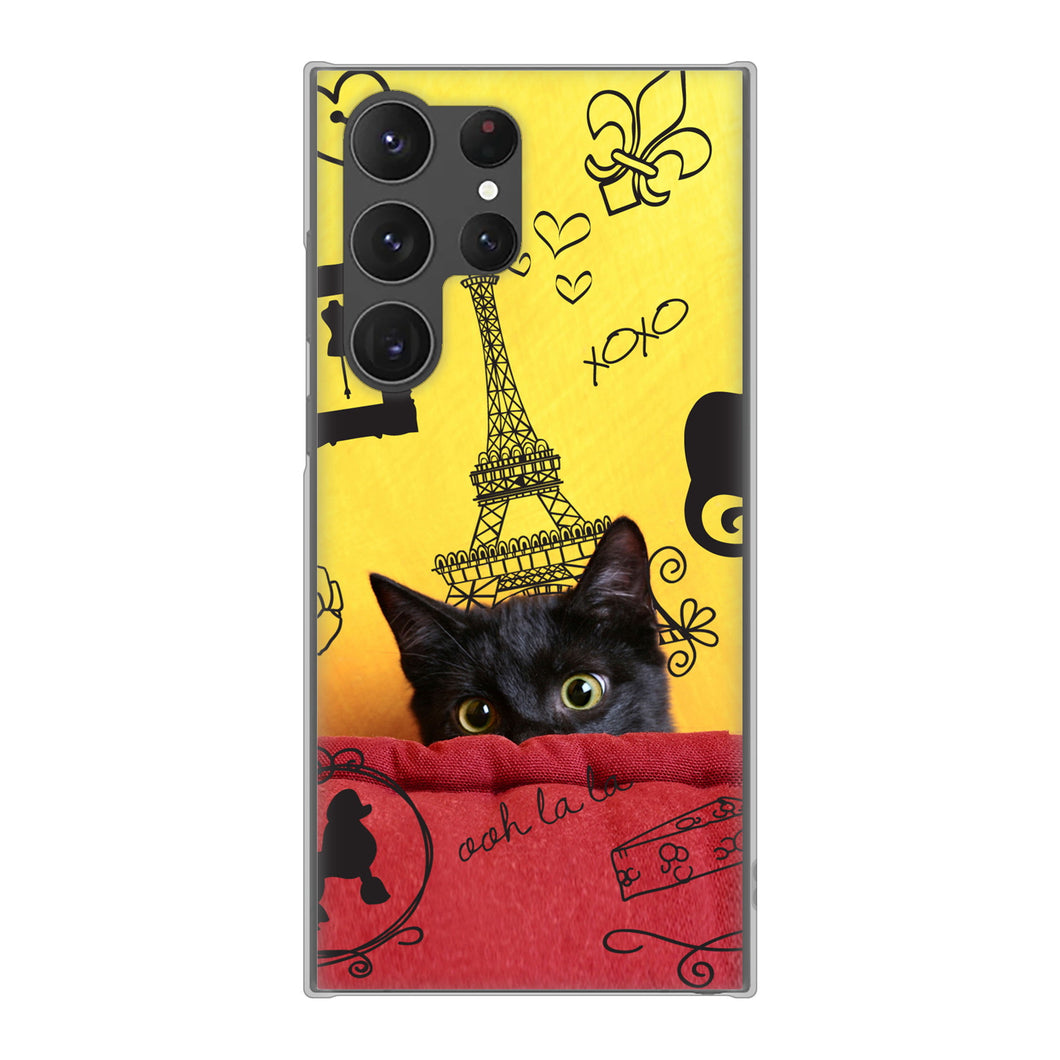 Galaxy S23 Ultra SCG20 au 高画質仕上げ 背面印刷 ハードケース LOVE フランス