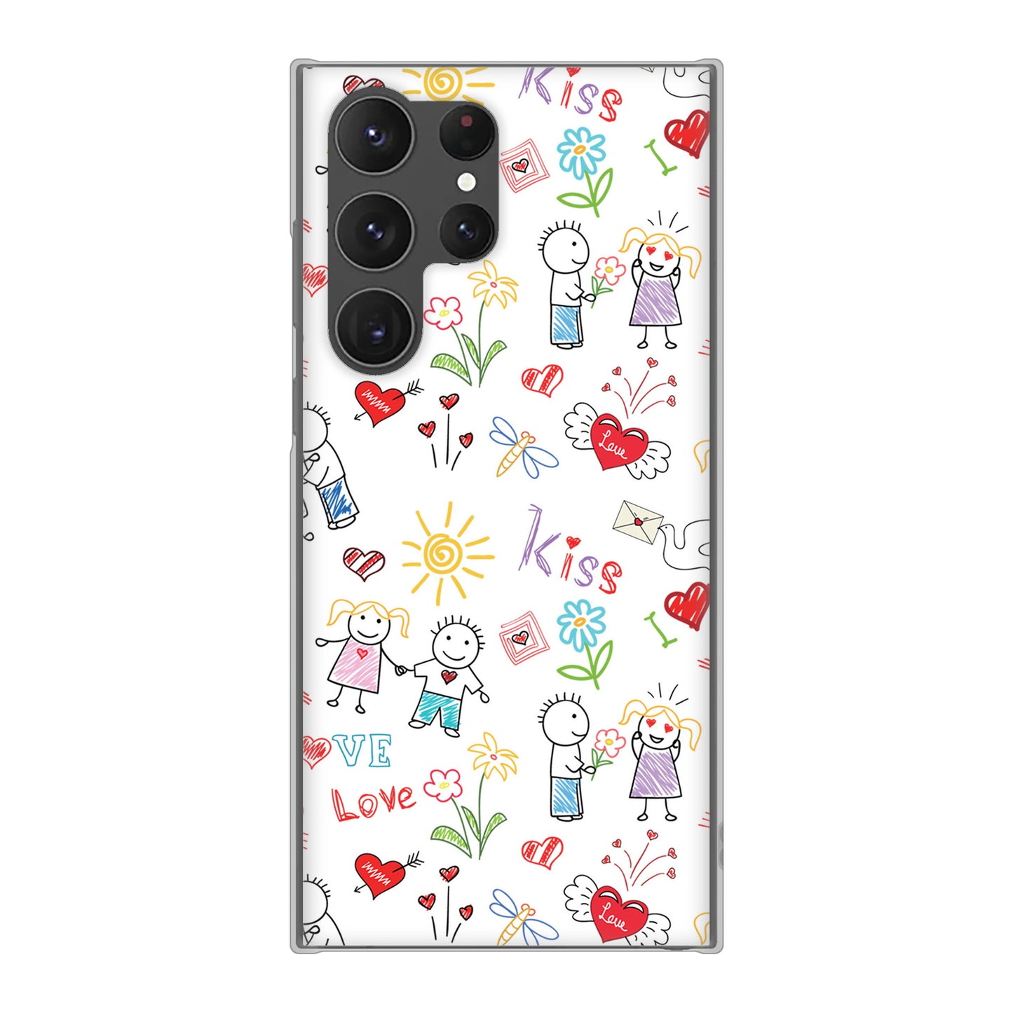Galaxy S23 Ultra SCG20 au 高画質仕上げ 背面印刷 ハードケース カップル&ファミリー