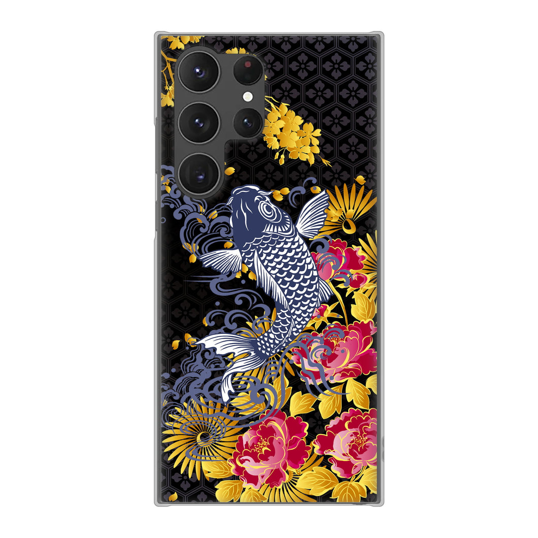 Galaxy S23 Ultra SCG20 au 高画質仕上げ 背面印刷 ハードケース 鯉