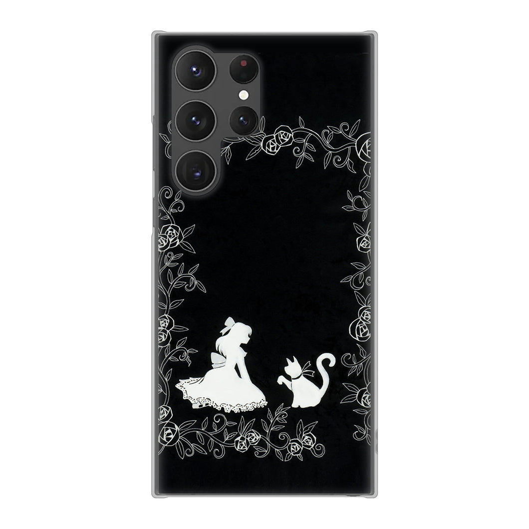 Galaxy S23 Ultra SCG20 au 高画質仕上げ 背面印刷 ハードケース お姫様とネコ