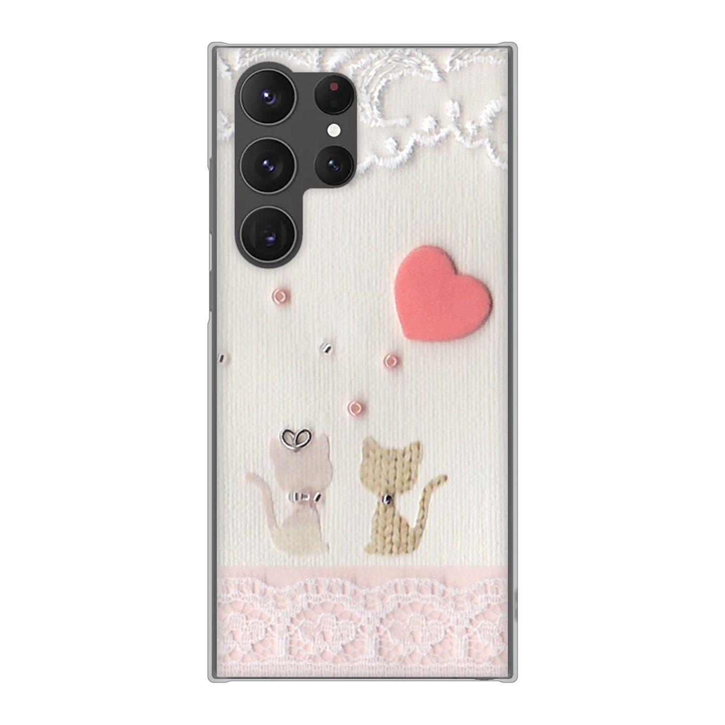 Galaxy S23 Ultra SCG20 au 高画質仕上げ 背面印刷 ハードケース クラフト写真ネコ