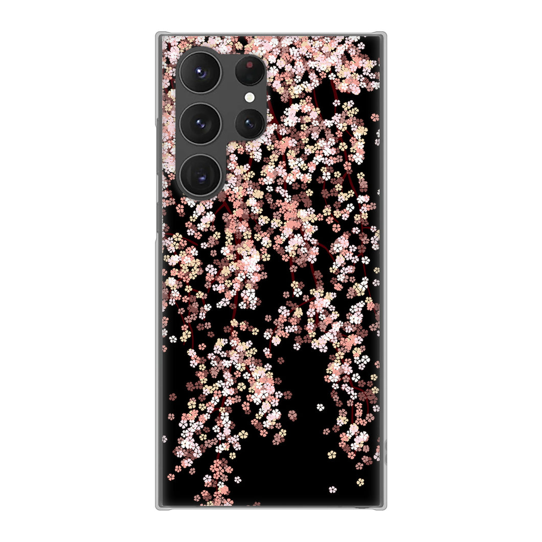 Galaxy S23 Ultra SCG20 au 高画質仕上げ 背面印刷 ハードケース 【1244 しだれ桜】