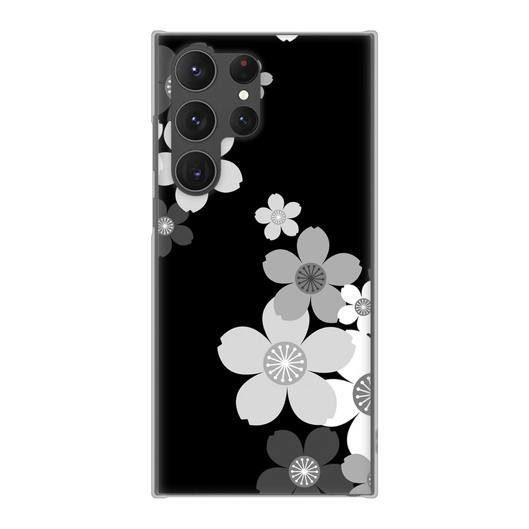 Galaxy S23 Ultra SCG20 au 高画質仕上げ 背面印刷 ハードケース 【1334 桜のフレーム】