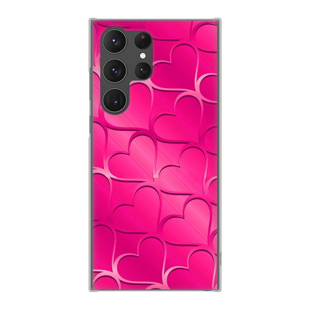 Galaxy S23 Ultra SCG20 au 高画質仕上げ 背面印刷 ハードケース かくれハート