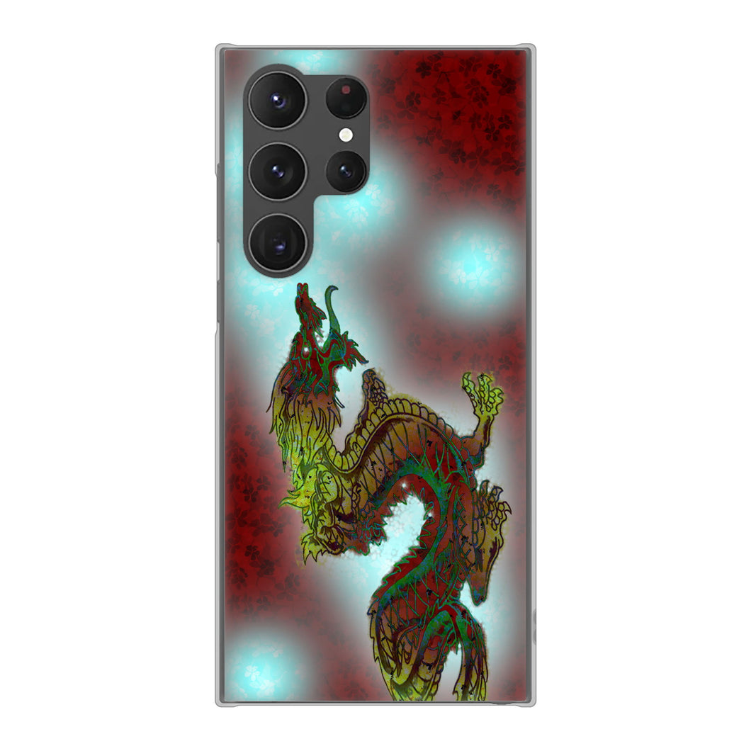 Galaxy S23 Ultra SCG20 au 高画質仕上げ 背面印刷 ハードケース 赤竜