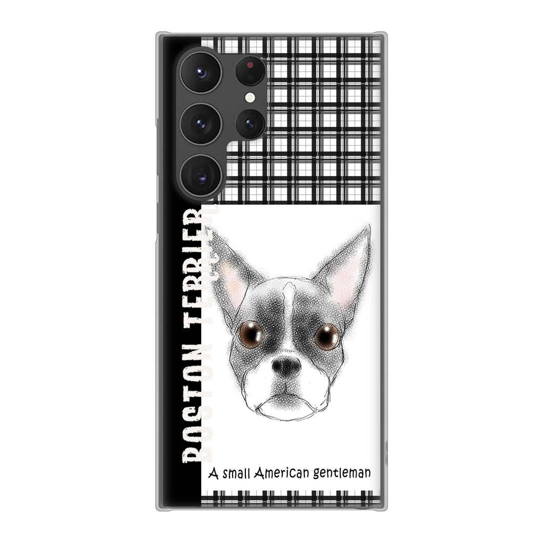 Galaxy S23 Ultra SCG20 au 高画質仕上げ 背面印刷 ハードケース ボストンテリア