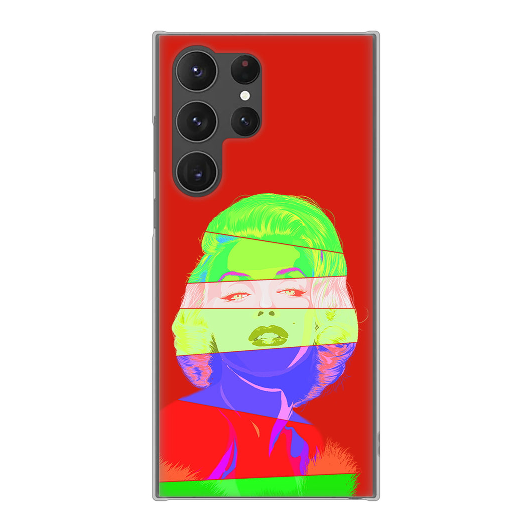 Galaxy S23 Ultra SCG20 au 高画質仕上げ 背面印刷 ハードケース マリリンモンローデザイン