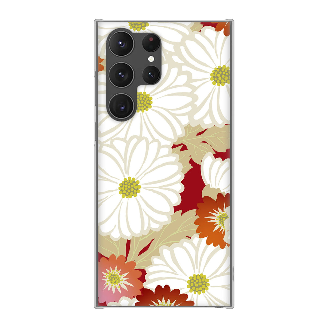 Galaxy S23 Ultra SCG20 au 高画質仕上げ 背面印刷 ハードケース 和花柄