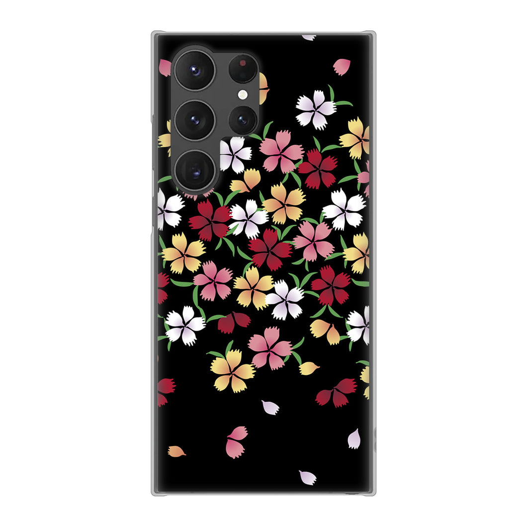 Galaxy S23 Ultra SCG20 au 高画質仕上げ 背面印刷 ハードケース 和花柄