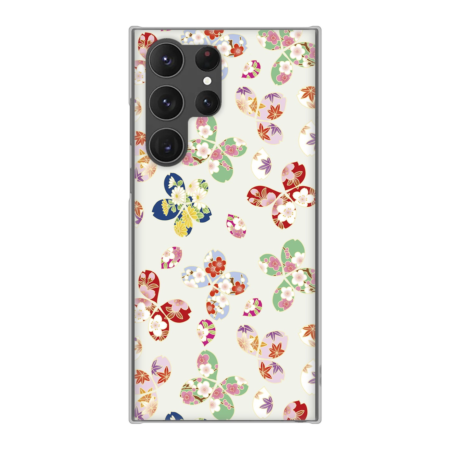 Galaxy S23 Ultra SCG20 au 高画質仕上げ 背面印刷 ハードケース 和花柄
