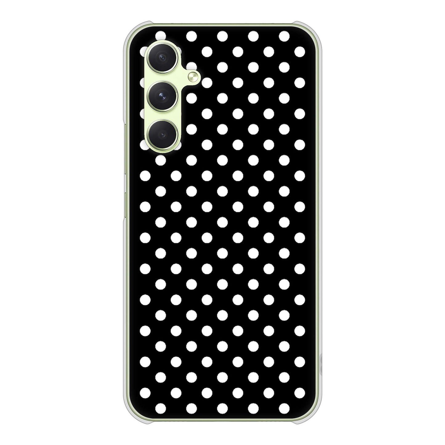 Galaxy A54 5G SCG21 au 高画質仕上げ 背面印刷 ハードケースシンプル柄(水玉)