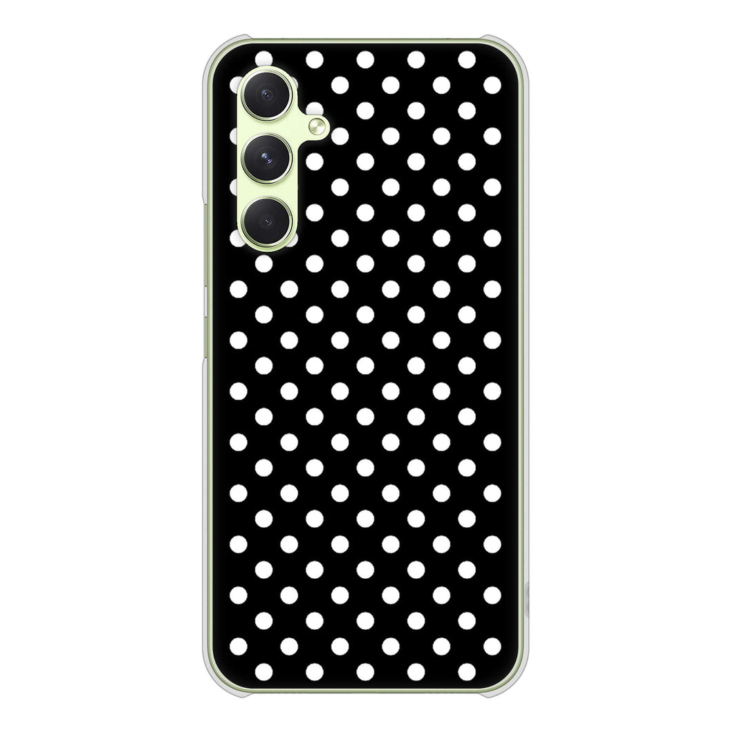 Galaxy A54 5G SCG21 au 高画質仕上げ 背面印刷 ハードケースシンプル柄(水玉)