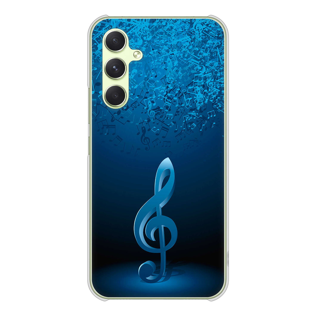 Galaxy A54 5G SCG21 au 高画質仕上げ 背面印刷 ハードケース音符
