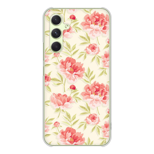 Galaxy A54 5G SCG21 au 高画質仕上げ 背面印刷 ハードケース北欧の小花