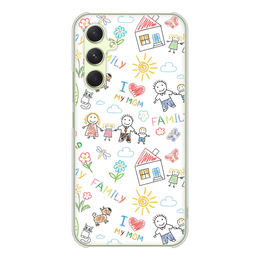 Galaxy A54 5G SCG21 au 高画質仕上げ 背面印刷 ハードケースカップル&ファミリー