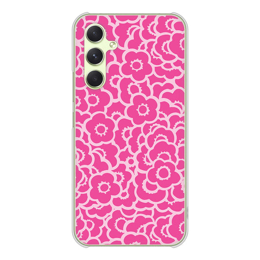 Galaxy A54 5G SCG21 au 高画質仕上げ 背面印刷 ハードケース 【716 ピンクフラワー】