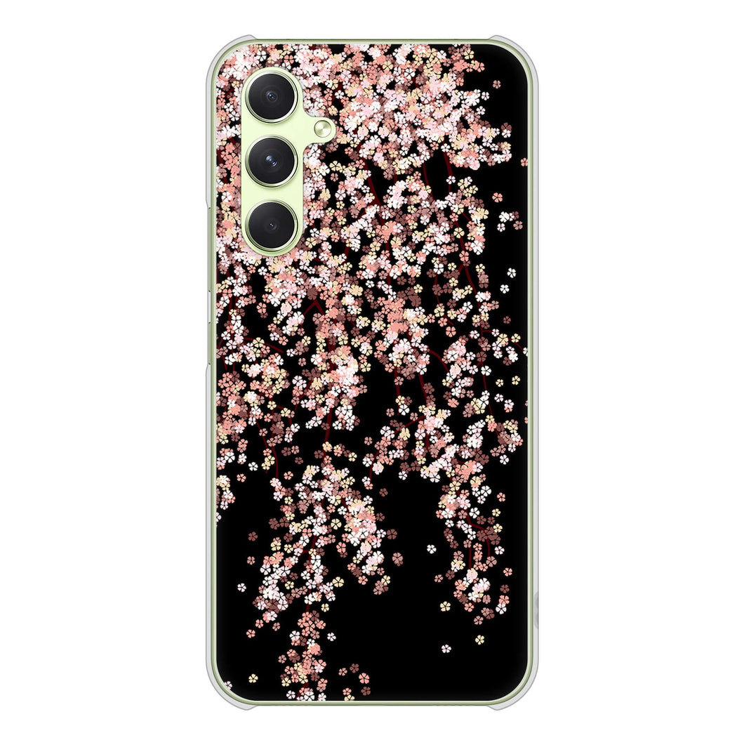 Galaxy A54 5G SCG21 au 高画質仕上げ 背面印刷 ハードケース 【1244 しだれ桜】