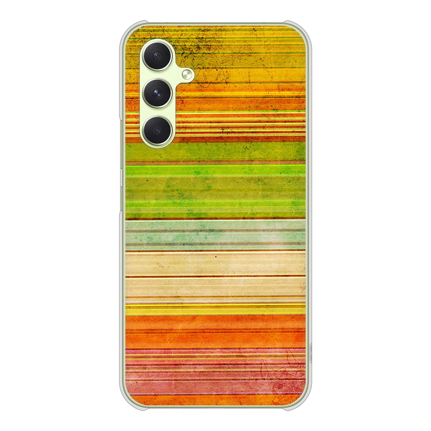 Galaxy A54 5G SCG21 au 高画質仕上げ 背面印刷 ハードケース 【1324 ビンテージボーダー(色彩)】