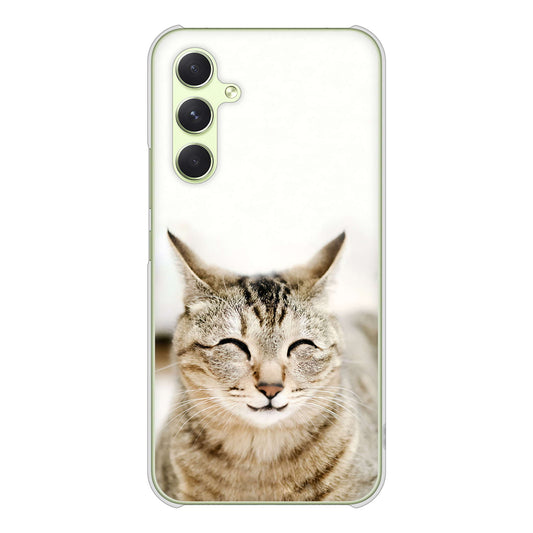 Galaxy A54 5G SCG21 au 高画質仕上げ 背面印刷 ハードケース 【VA801 笑福ねこ】