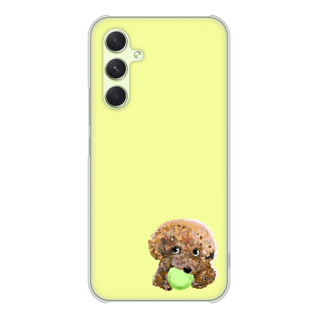 Galaxy A54 5G SCG21 au 高画質仕上げ 背面印刷 ハードケーストイプードル&ボール