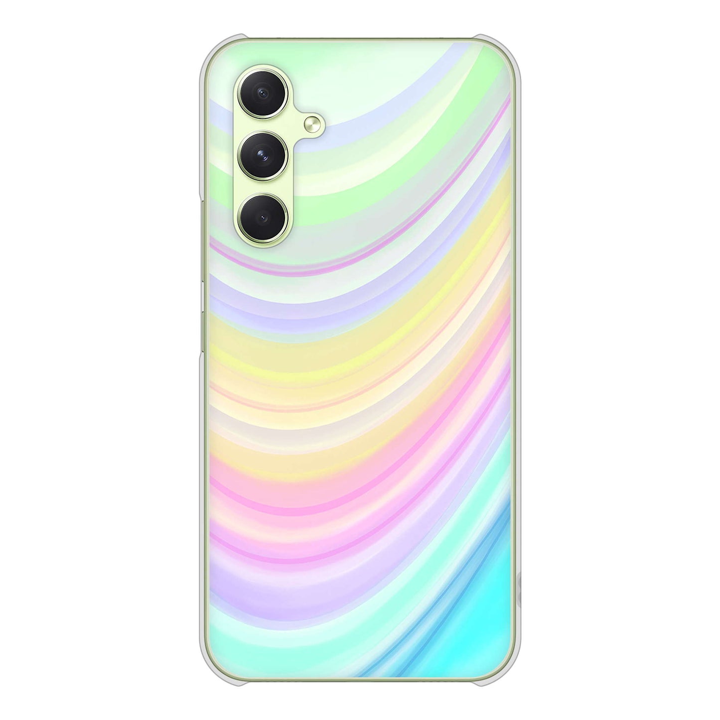 Galaxy A54 5G SCG21 au 高画質仕上げ 背面印刷 ハードケースレインボー