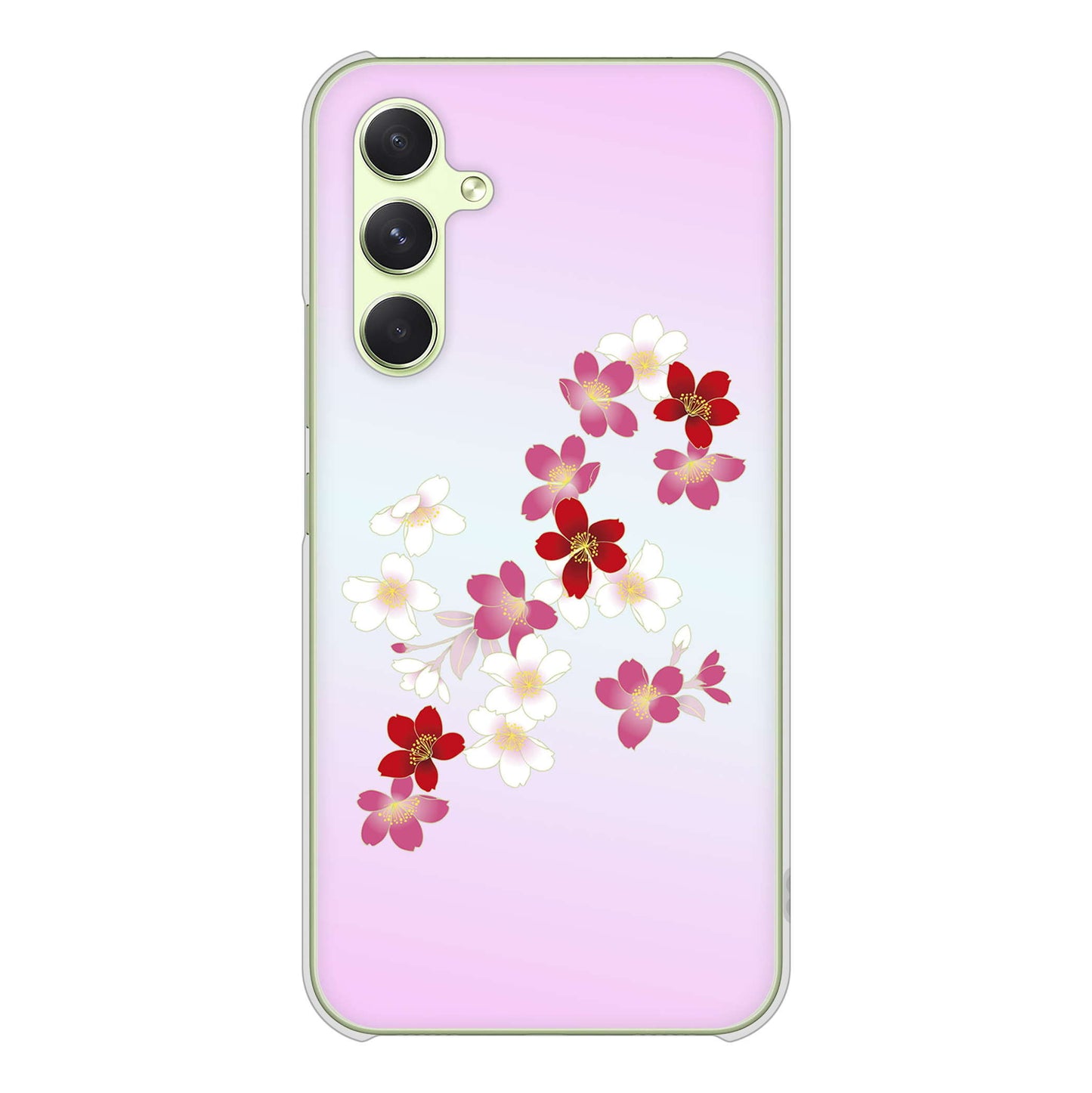 Galaxy A54 5G SCG21 au 高画質仕上げ 背面印刷 ハードケース和花柄